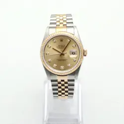 Rolex Elegant Vintage Datejust 16233G Watch with Original Ten Point Diamond 1998