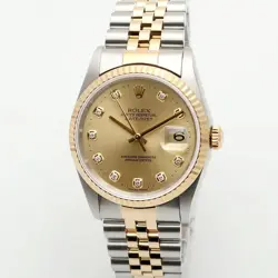 Rolex Elegant Vintage Datejust 16233G Watch with Original Ten Point Diamond 1998