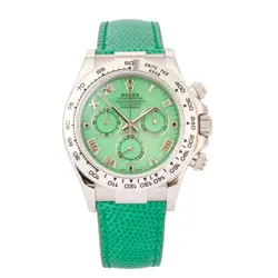 ROLEX DAYTONA 116519 BEACH GREEN 18K WHITE GOLD 40MM AUTOMATIC WATCH P SERIAL