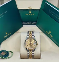 MINT ROLEX DATEJUST 31MM, CHAMPAGNE DIAMOND, JUBILEE, 278273, DATED 2024