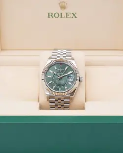 Rolex Skydweller 42mm 336934-0002 Green on Jubilee 2025