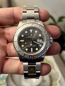 Rolex Yacht-Master 40mm Rhodium Grey Dial Platinum/Steel 126622 watch Box Papers