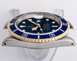 Rolex Submariner Ref. 16613 Stainless Steel & 18k w/ Blue Dial & RubberB Strap!