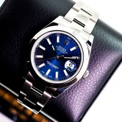 ROLEX DATEJUST II 116300 DATE STEEL BLUE DIAL 41MM MEN'S AUTOMATIC WATCH