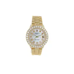 ROLEX DATEJUST 68278 31MM AM WHITE MOTHER-OF-PEARL DIAMOND (N.S.) DIAL LOADED