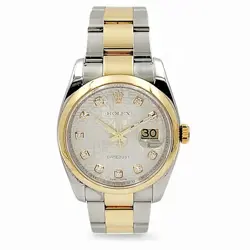 W/SILVER DIAMOND DIAL.