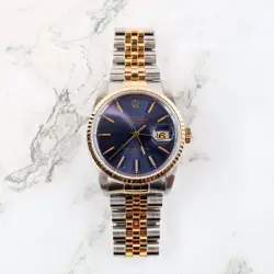 ROLEX DATEJUST 16233 TWO TONE JUBILEE BRACELET BLUE DIAL