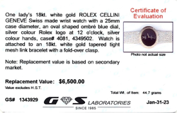 GOLD WRISTWATCH REF