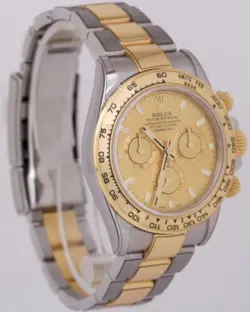 2022 PAPERS ROLEX DAYTONA COSMOGRAPH 40MM CHAMPAGNE 18K GOLD STEEL 116503 BOX