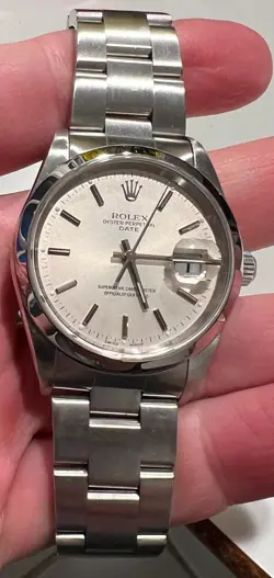 ROLEX STAINLESS STEEL DATE 15200 SILVER DIAL 34MM OYSTER BAND PRE-OWNED