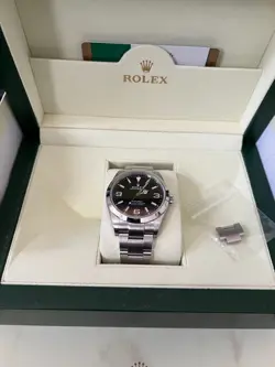 ROLEX EXPLORER I 214270 39MM OYSTER PERPETUAL BLACK ARABIC DIAL OYSTER BAND