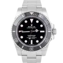 MINT 2018 PAPERS ROLEX SUBMARINER NO-DATE 114060 CERAMIC 40MM STEEL WATCH BOX