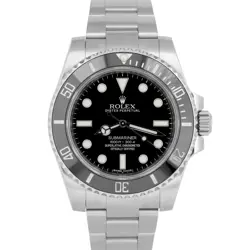 MINT 2020 PAPERS ROLEX SUBMARINER NO-DATE CERAMIC 40MM STEEL WATCH 114060 BOX