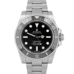 MINT 2019 PAPERS ROLEX SUBMARINER NO-DATE CERAMIC 40MM STEEL WATCH 114060 BOX
