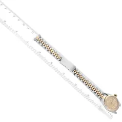 ROLEX DATEJUST STEEL YELLOW GOLD DIAMOND DIAL LADIES WATCH 69173