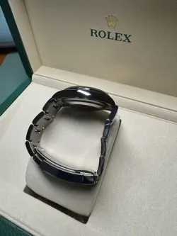 Unworn Rolex Oyster Perpetual Ladies Pink Dial Watch 34mm 124200, Complete