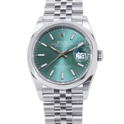ROLEX DATEJUST 36 36MM STAINLESS STEEL MINT GREEN DIAL 126200