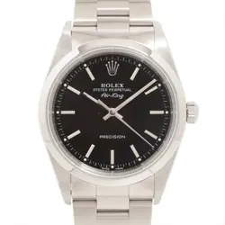 ROLEX AIR-KING 14000M SS AT BLACK DIAL 2 EXTRA LINKS