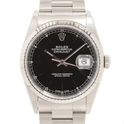 ROLEX DATEJUST 16234 SS×WG AT BLACK DIAL 2 EXTRA LINKS