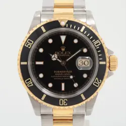 ROLEX SUBMARINER 16613 SS×YG AT BLACK DIAL 2 EXTRA LINKS