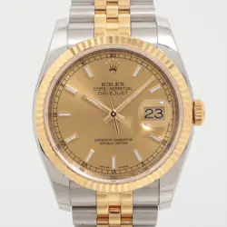 ROLEX DATEJUST 116233 SS×YG AT CHAMPAGNE-FACE JUBILEE BRACELET