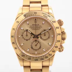 ROLEX COSMOGRAPH DAYTONA 116528 YG AT CHAMPAGNE-FACE 1 EXTRA LINK