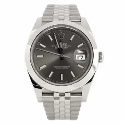 ROLEX OYSTER PERPETUAL DATEJUST AUTOMATIC WATCH STAINLESS STEEL 41