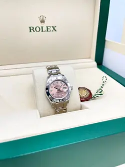 Rolex Pearlmaster 29mm 80319 Factory Pink Diamond Dial & Bezel 18ct White Gold
