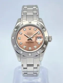 Rolex Pearlmaster 29mm 80319 Factory Pink Diamond Dial & Bezel 18ct White Gold