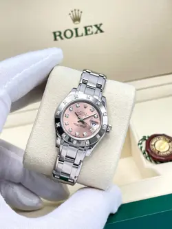 Rolex Pearlmaster 29mm 80319 Factory Pink Diamond Dial & Bezel 18ct White Gold