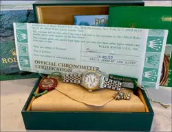 ROLEX DATEJUST 69173 GOLD AND SILVER JUBILEE BRACELET WITH GOLD BEZEL - FULL SET