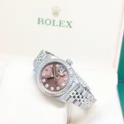 ROLEX 26MM SALMON BROWN DIAMONDS DATEJUST REF:79174 (K SERIES)