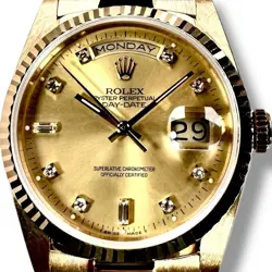 ROLEX DAY DATE PRESIDENT  18238 DIAMOND DIAL