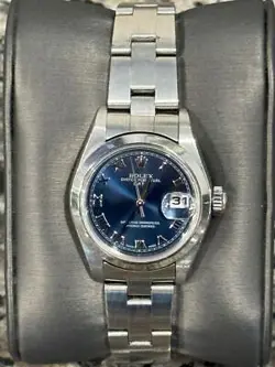 Rolex Datejust 79160 26mm Blue Roman Dial Stainless Smooth Bezel VWG 317227