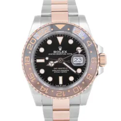 NEW PAPERS ROLEX GMT-MASTER II TWO-TONE 18K GOLD ROOT-BEER 40MM 126711CHNR BOX