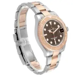 Rolex Yachtmaster 37 Midsize Steel Rose Gold Mens Watch 268621 Box Card