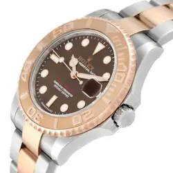 Rolex Yachtmaster 37 Midsize Steel Rose Gold Mens Watch 268621 Box Card