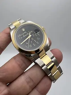 Rolex Datejust 41 126303 18K Custom Who Cares I'm Already Late Black Dial Watch