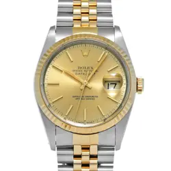 ROLEX 2/25  DATEJUST 16233 X NUMBER MANUFACTURED AROUND 1991 CHAMPAGNE WATCH WRI