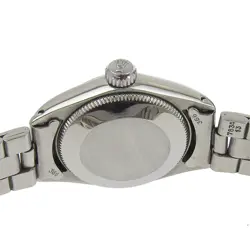 ROLEX Oyster Perpetual WG Bezel 6619 Watch SS WG Automatic Women Silver Dial