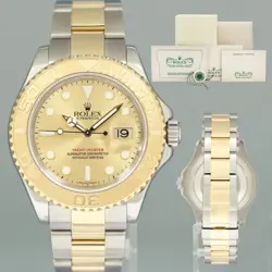 2024 ROLEX CPO PAPERS ROLEX 16623 TWO TONE GOLD STEEL YACHTMASTER CHAMPAGNE
