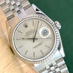SILVER DIAL ENGINE-TURNED