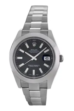 ROLEX DATEJUST II 116300 DATE STEEL BLACK DIAL 41MM MEN'S AUTOMATIC WATCH