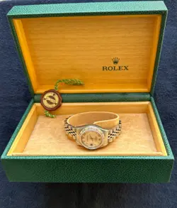 LADIES ROLEX DATEJUST WATCH STEEL WHITE GOLD MOTHER OF PEARL 79174