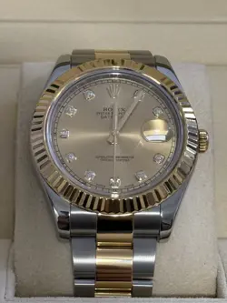 ROLEX DATEJUST II 41MM CHAMPAGNE DIAMOND DIAL
