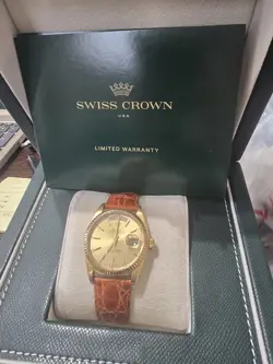 MENS ROLEX DAY DATE PRESIDENT 18038 18K GOLD  AUTOMATIC 1980S  