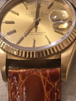 Mens Rolex Day Date President 18038 18k Gold  Automatic 1980s