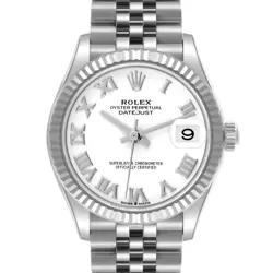 ROLEX DATEJUST 31 MIDSIZE STEEL WHITE GOLD LADIES WATCH 278274