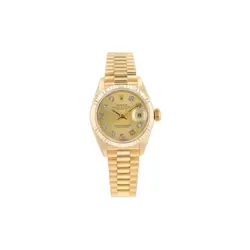 B&P ROLEX DATEJUST 69178 26MM CHAMPAGNE DIAMOND (O.S) DIAL FLUTED PRESIDENT