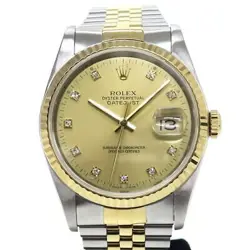 USED ROLEX DATEJUST 16233G CASE: 36MM BAND: 18.5CM MEN'S WATCH #915830